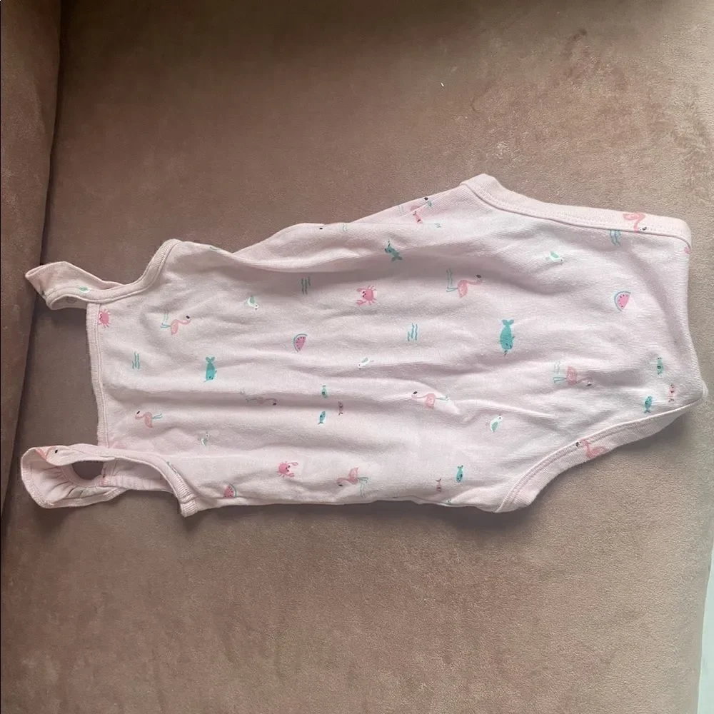[carters] set of 5 ruffle sleeve tank onesies #10